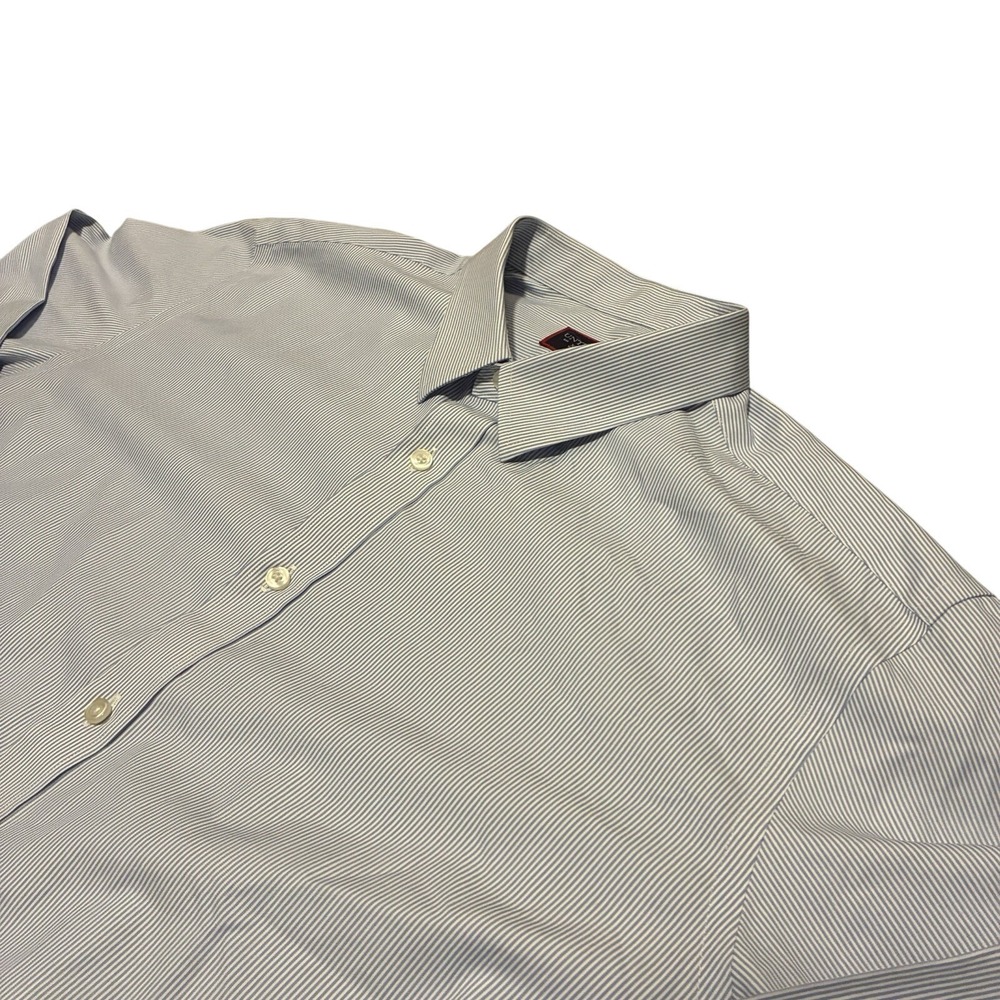 UNTUCKit Men's Blue And White Striped Cotton Button Up Shirt Size XXL